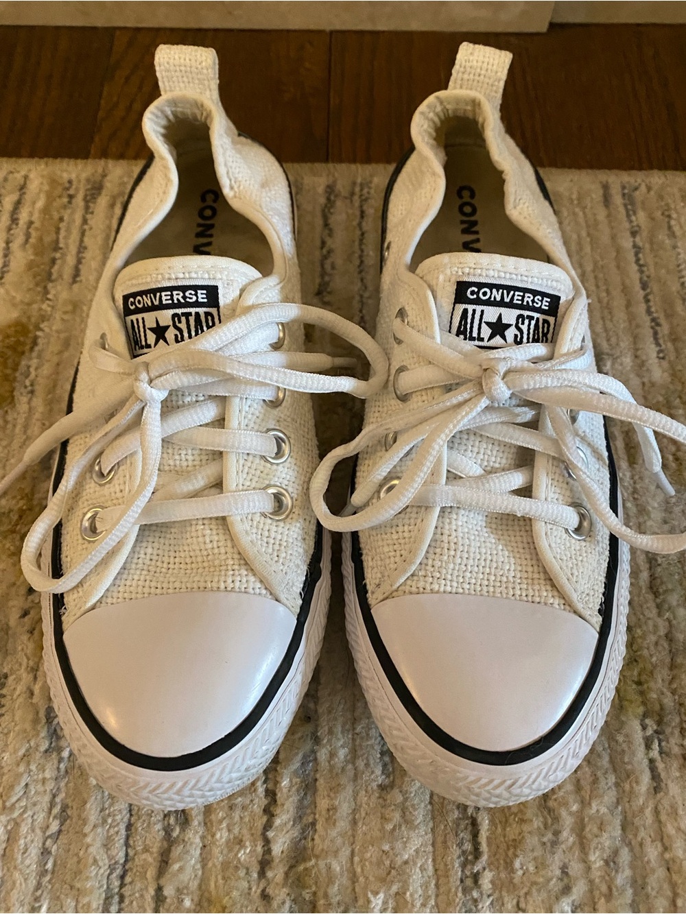 Converse all star chuck Taylor shoreline Women size 7 shoe white slip on sneaker